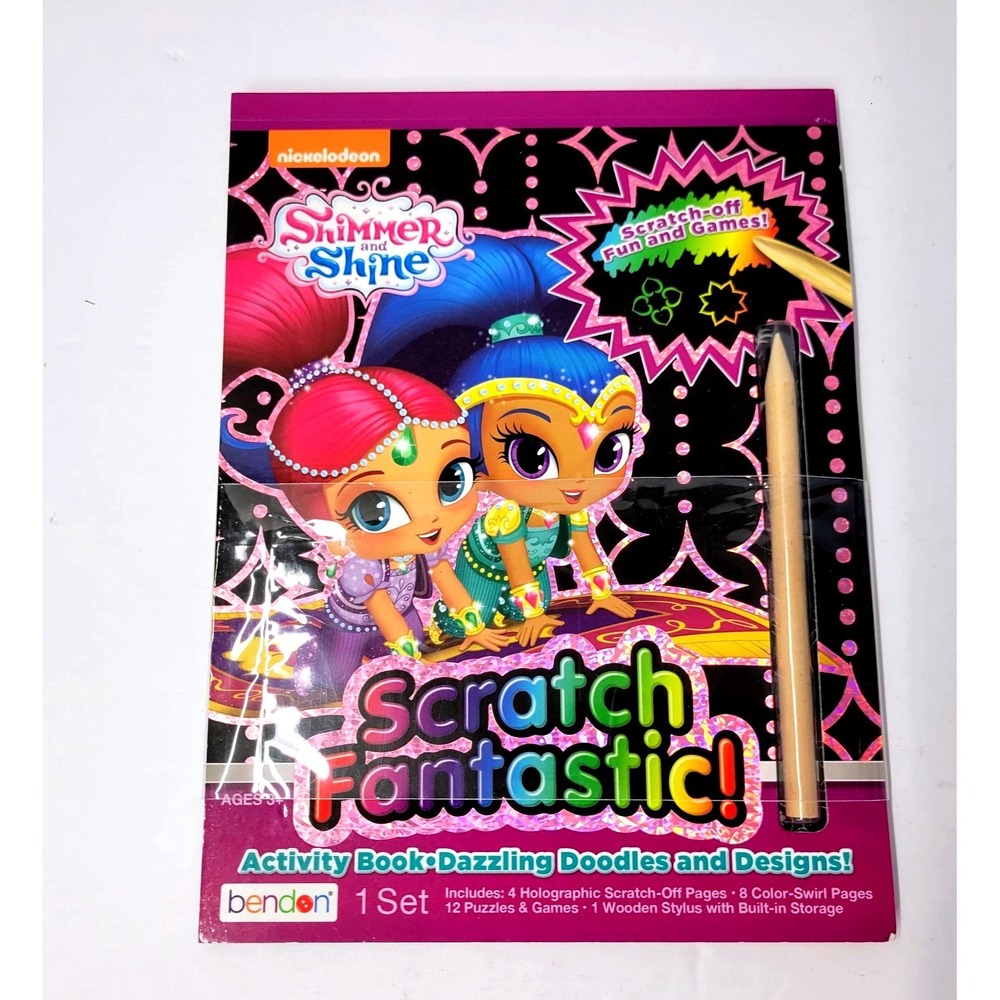 Shimmer And Shine Scratch Fantastic Activity Book Nickelodeon Ages‎ 3+ Bendon